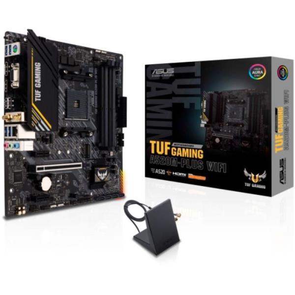Carte mere - ASUS - TUF GAMING A520M-PLUS WIFI - AMD A520 - Emplacement AM4 micro ATX
