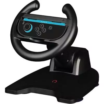 Volant Racing Wheel - Manette Joy-Con Nintendo Switch 2 - Konix - Compatible Mario Kart World - Fixation ventouse - Noir