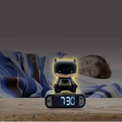 Réveil veilleuse digital Batman 3D - Noir - Enfant
