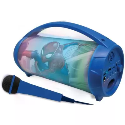 Enceinte Bluetooth Sans-Fil Lumineuse avec Micro Spider-Man - MICRO - KARAOKE ENFANT