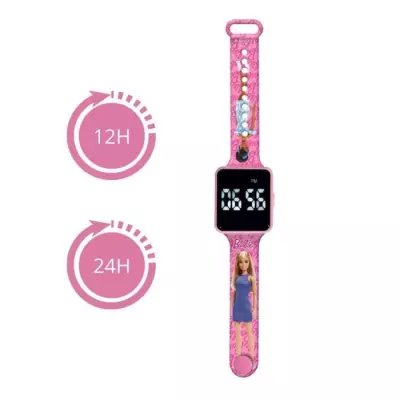 Montre LED connectée Barbie - Bracelet ajustable - Jeu enfant