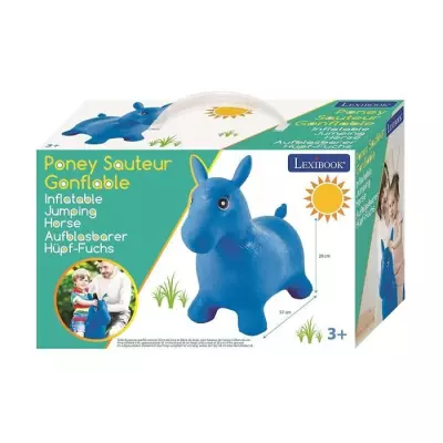Cheval Gonflable Bleu LEXIBOOK pour Enfant de 3 ans et +
