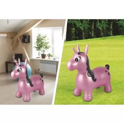 Licorne Sauteuse Gonflable Rose - 3 ans et + | Fun et ludique