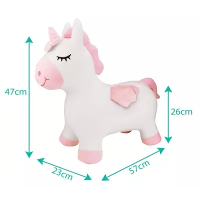 Porteur Licorne Sauteuse Gonflable Peluche - Pour Enfant 3 ans+