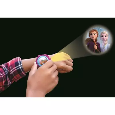 Montre digitale Reine des Neiges avec projection d'images - Jeu multimédia pour enfants