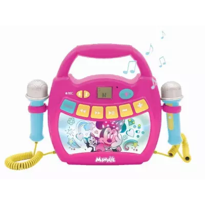 Enceinte Bluetooth Minnie Mouse - Effets Lumineux et Micros - Parfait pour les Enfants