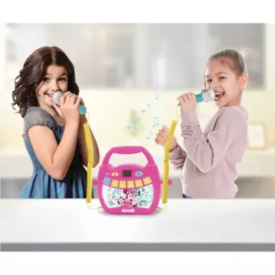 Enceinte Bluetooth Minnie Mouse - Effets Lumineux et Micros - Parfait pour les Enfants