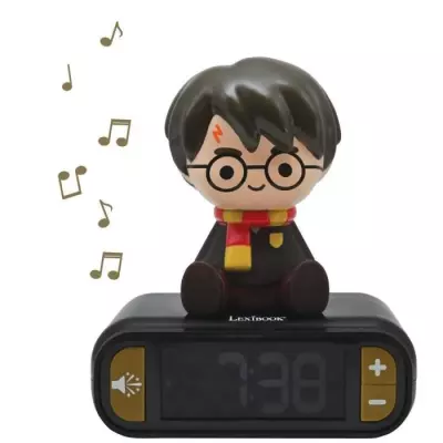 Réveil Veilleuse Digital Lexibook Harry Potter 3D Sonore Noir - Enfant