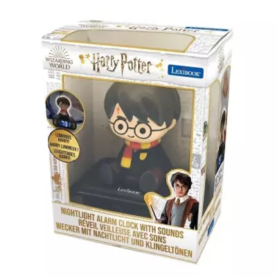 Réveil Veilleuse Digital Lexibook Harry Potter 3D Sonore Noir - Enfant