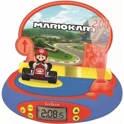 Réveil Projecteur MARIO KART Nintendo - Sons du jeu vidéo - LEXIBOOK
