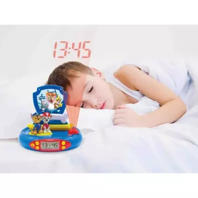 Réveil Projecteur PAT' PATROUILLE pour chambre enfant - LEXIBOOK