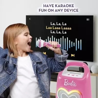 Enceinte Bluetooth Barbie Party avec Micro - Idéal pour chanter et danser