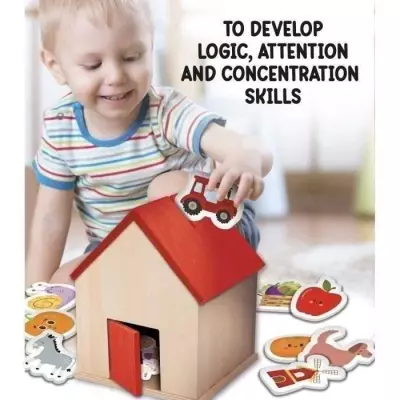 Jeux éducatifs Montessori Baby Bois - Ferme & Maison - Concentration et logique