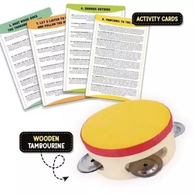 Jeu musical Montessori - Tambourin en bois - Rythme et audition