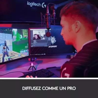 Webcam - Full HD 1080p - Logitech G - C922 Pro - Microphone intégré - Stream