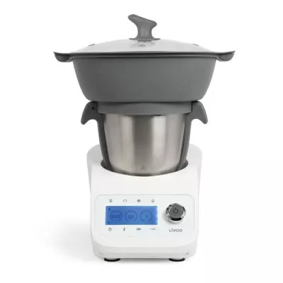 Robot multifonctions Super Cooker Livoo DOP219W - 12 vitesses - 1000W - Blanc