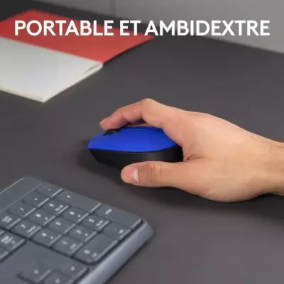 Souris Logitech M171 Sans Fil Ambidextre Bleu - Compacte et Ergonomique
