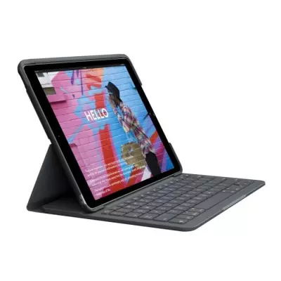 Étui clavier Logitech Slim Folio pour iPad 10.2 - AZERTY - Gris