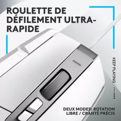 Souris gamer sans fil Logitech G502 X Blanc - Compacte et performante