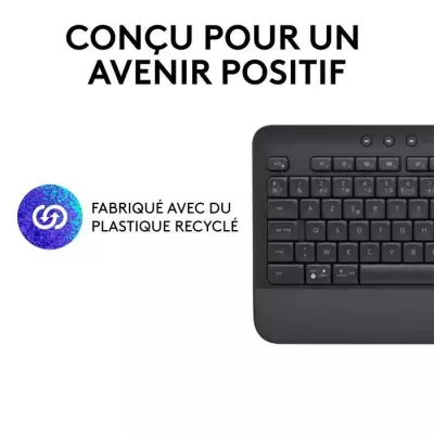 Clavier Logitech Signature K650 Ergonomique avec Repose-Poignets - Graphite