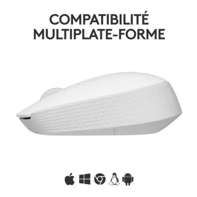 Souris Logitech M171 Ambidextre Blanc - Sans Fil - Compact