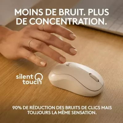 Souris sans fil Logitech M240 Blanc - Compacte et ergonomique