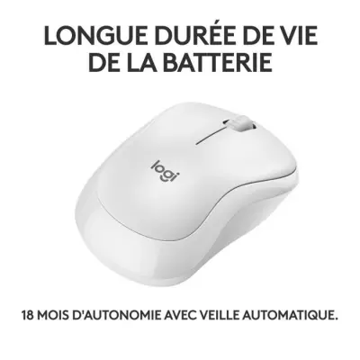 Souris sans fil Logitech M240 Blanc - Compacte et ergonomique