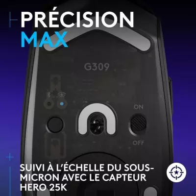 Souris gamer sans fil Logitech G309 - Performances ultimes