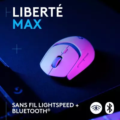 Souris gamer sans fil Logitech G309 - Blanche: compacte et performante