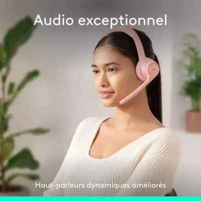Casque Sans fil Logitech Zone 300 Rose - Compact et performant