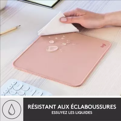 Tapis de souris Logitech Studio Rose - Glissement facile