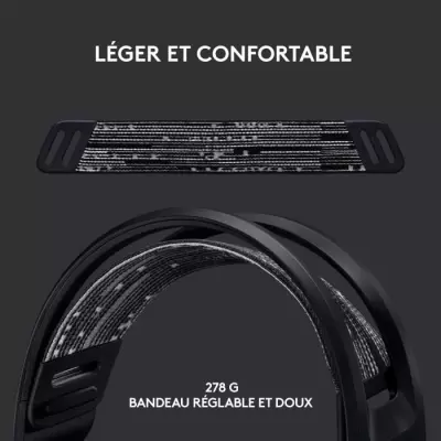 Casque gamer sans fil LOGITECH G733 Lightspeed - Noir