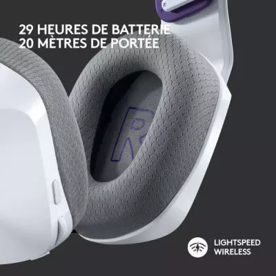 Casque gamer sans fil Logitech G733 Lightspeed blanc - Performances exceptionnelles
