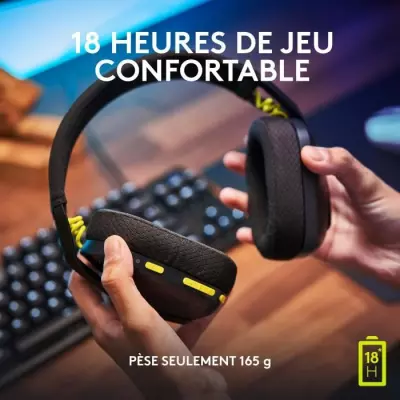 Casque gamer sans fil Logitech G435 Lightspeed noir