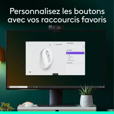 Souris Logitech M650 Blanche Sans Fil Silencieuse - Compacte et ergonomique