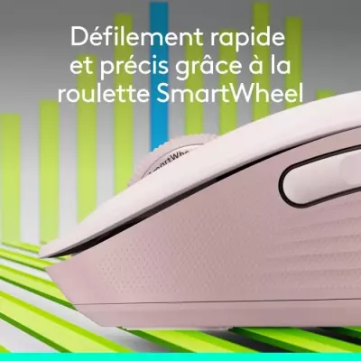 Souris sans fil Logitech M650 - Rose Silencieuse