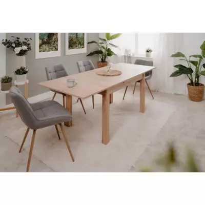 Table à manger extensible LONGFORD - Chêne - 6 à 10 pers.