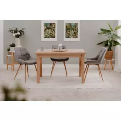 Table à manger extensible LONGFORD - Chêne - 6 à 10 pers.