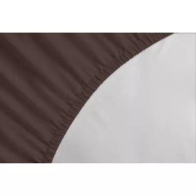 Drap-housse Marron 180x200+30 cm - LOVELY HOME LH71594