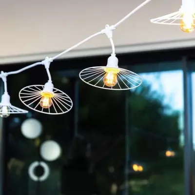 Guirlande lumineuse extérieur LUMISKY - Chic Blanc Chaud - 6 m - 10 ampoules filament - E27 - LED