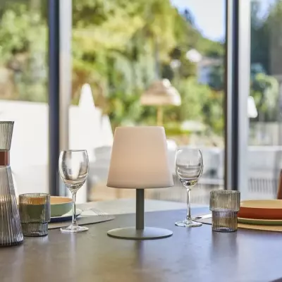 Lampe sans fil LUMISKY STANDY MINI Olive - Pied en acier vert olive