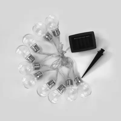 Guirlande solaire Dixy 10 ampoules LED filament - LUMI JARDIN - Etanche - 3,8m