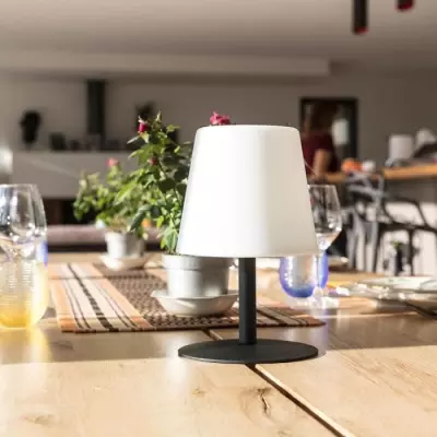 Lampe de table sans fil LUMISKY Standy Mini Dark - Éclairage LED chaud et blanc - H25cm