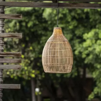 Suspension solaire LUMISKY - HOLIDAY - H42 cm - Style bohème naturel - LED blanc chaud
