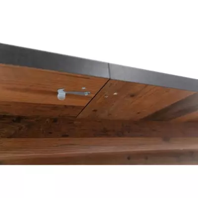 Table extensible Boisé Old Style et noir MANHATTAN - L 160-200 cm