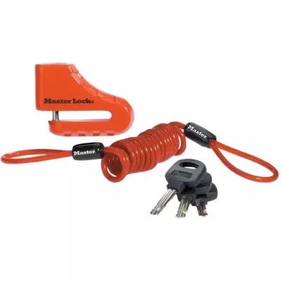 Antivol Moto Master Lock 8303EURDPS - Bloque Disque Rouge 80mm | Sécurité Maximale