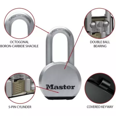 Cadenas Haute Sécurité en Acier Inoxydable - MASTER LOCK M830EURDLH