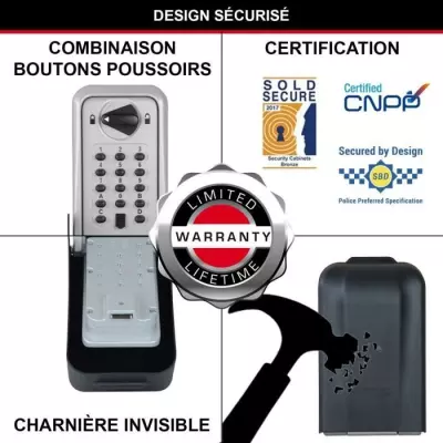 Boite à clés sécurisée certifiée - XL - MASTER LOCK