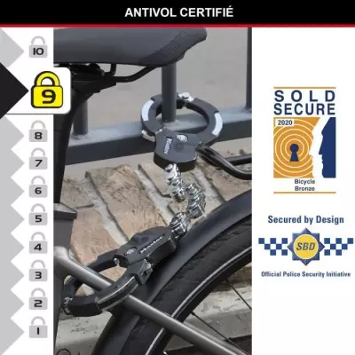 Antivol Masterlock Menottes Street Cuff en acier chromé