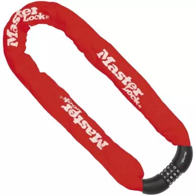 Chaîne Antivol Vélo Rouge 90 cm - Sécurité garantie!